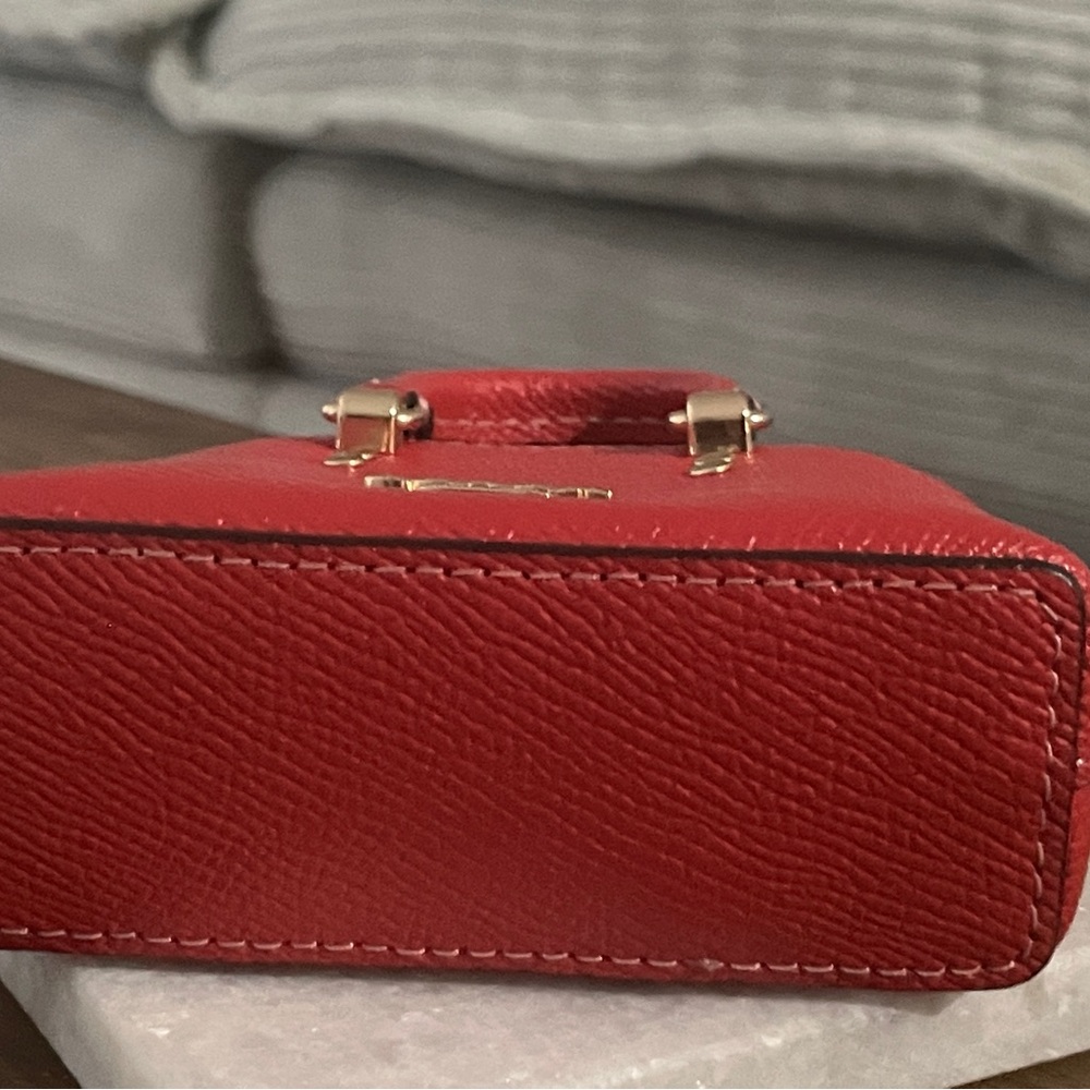 Coach Katy Satchel Keychain in Miami Red - Picture 6 of 7